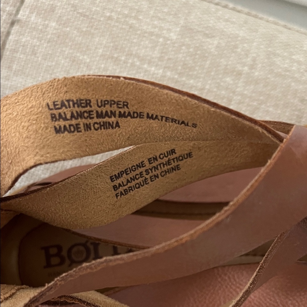 Born Like New Iowa woven Leather Brown Sandals - Picture 4 of 7